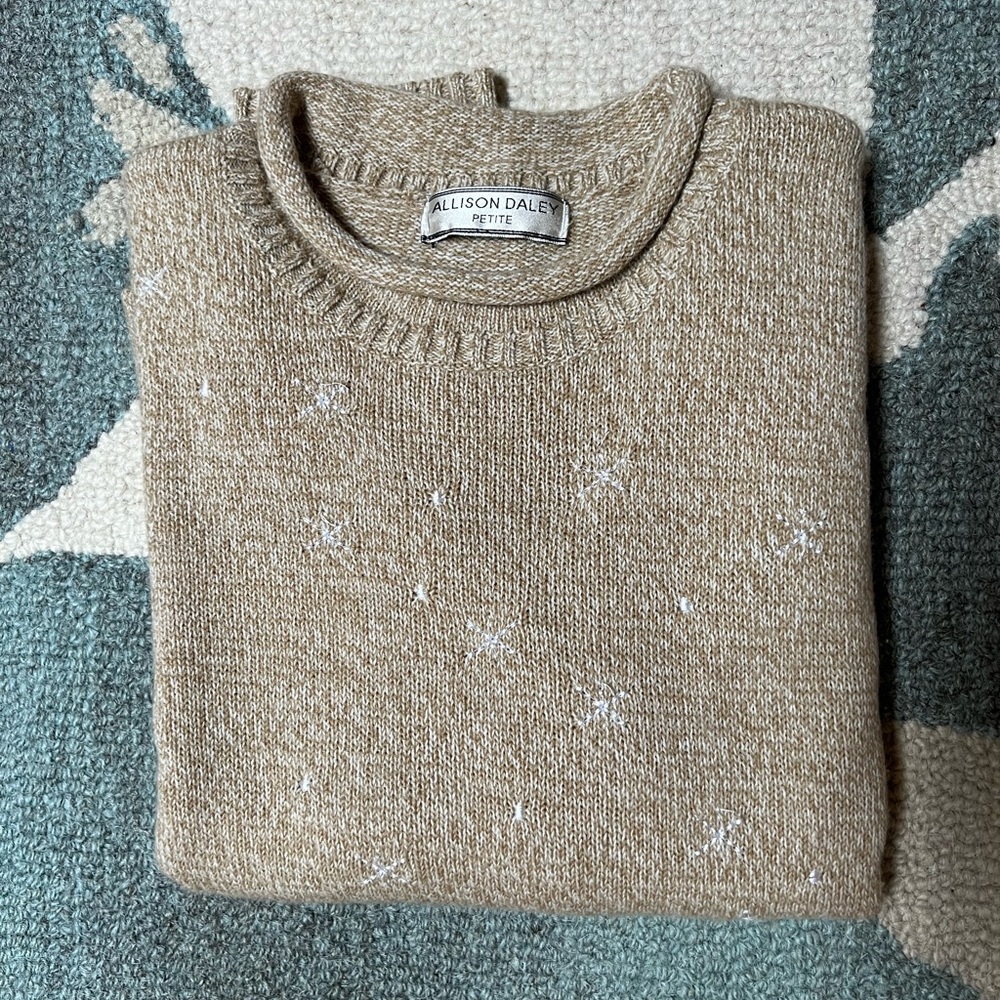 Snowman Appliqué Sweater  PL